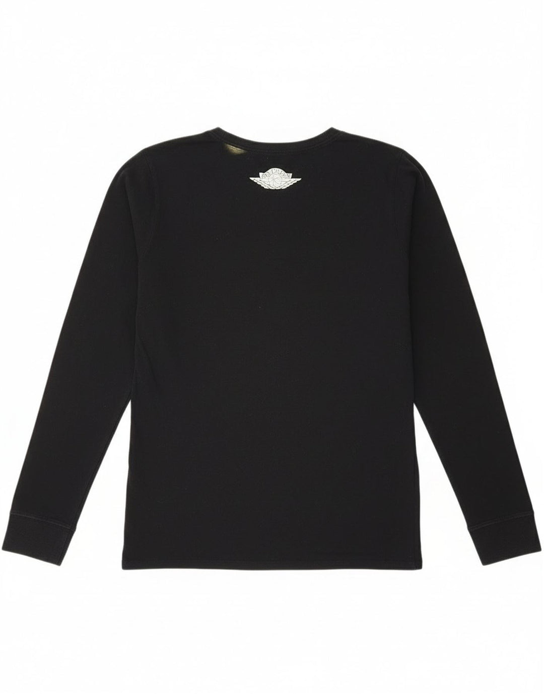 Top grafic pentru bărbați Jordan cu mânecă lungă, bumbac negru mic