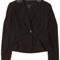 Jachetă blazer pentru femei Karen Millen cu 1 nasture UK 10 Lână neagră mică