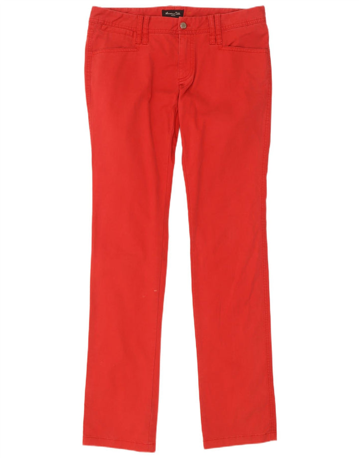 Massimo Dutti Pantaloni casual subțiri de damă EU 40 Mediu L30 L34 Roșu