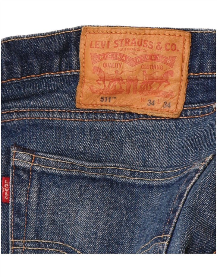 Blugi Levi's 511 Slim pentru bărbați W34 L30 Bumbac albastru