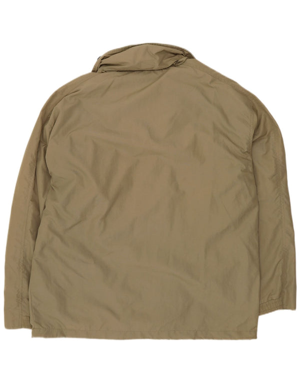 Jachetă de ploaie Diadora pentru bărbați cu glugă UK 40 Large Khaki Sports