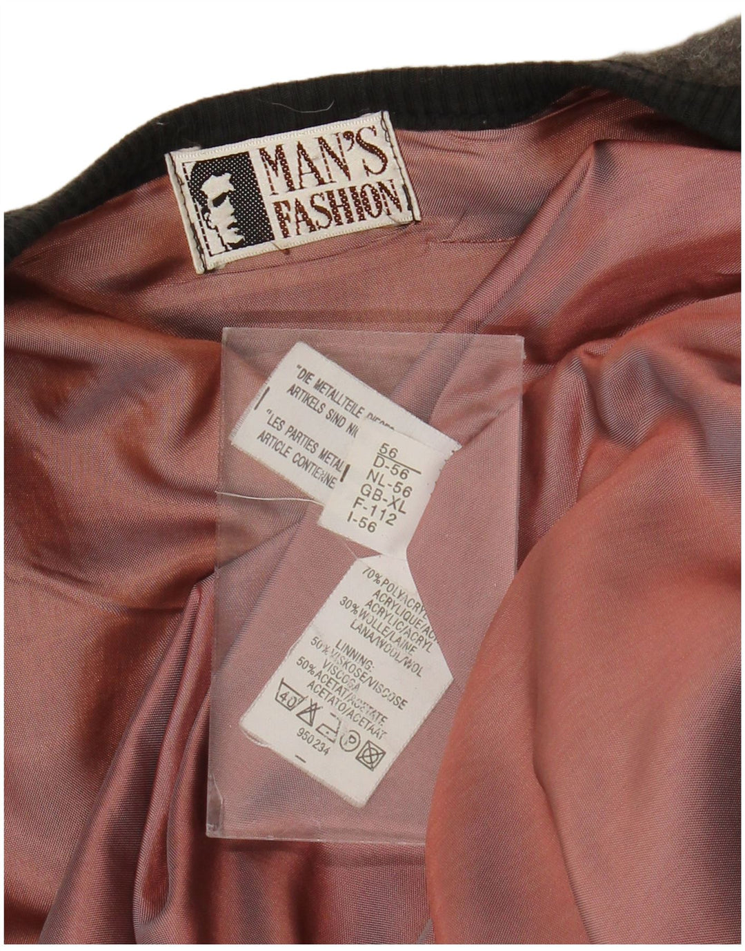 Cardigan Vintage pentru bărbați, XL, gri acrilic