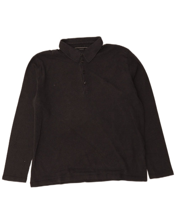 Cămașă polo cu mânecă lungă pentru bărbați Hugo Boss, XL, gri bumbac