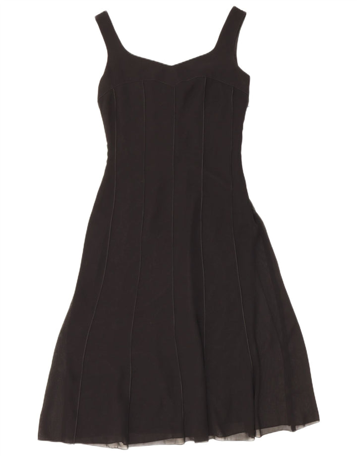 Dream Womens Seara fara maneci A-Line Rochie UK 8 Poliester negru mic