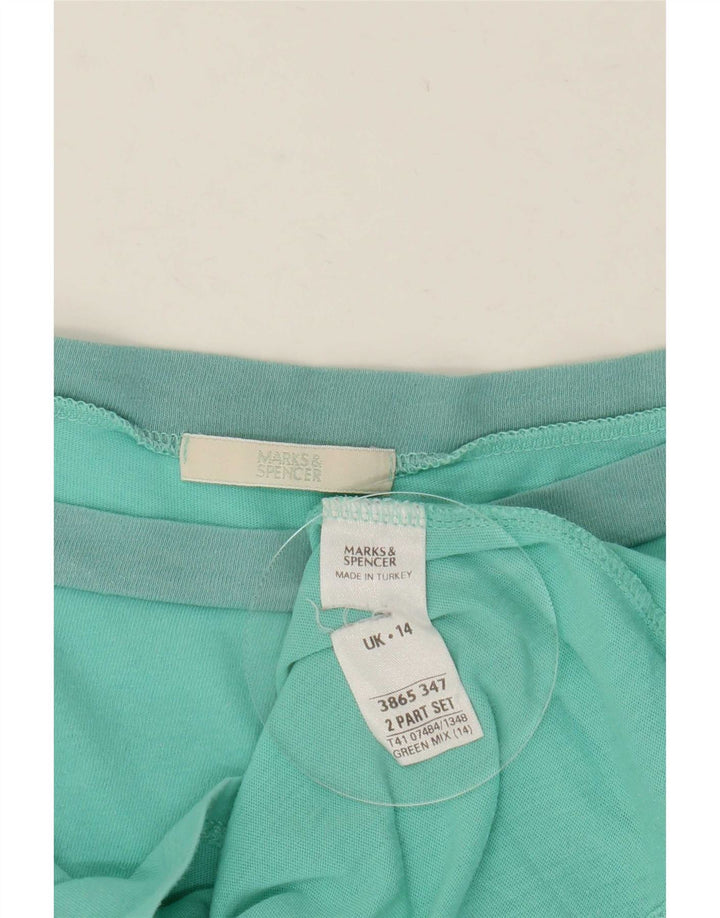 Top cu mânecă lungă pentru femei Marks & Spencer, cu umeri, UK 14, verde mediu