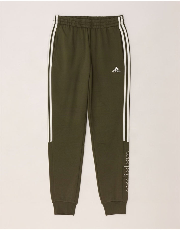 Pantaloni de trening cu grafic pentru bărbați Adidas Pantaloni de jogging, bumbac mediu kaki
