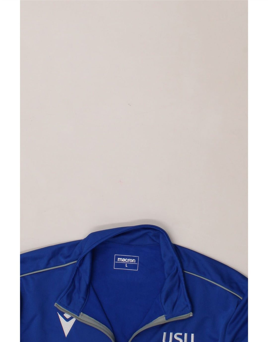 MACRON Mens Tracksuit Top Jacket Large Blue Polyester Vintage Macron and Second-Hand Macron from Messina Hembry 