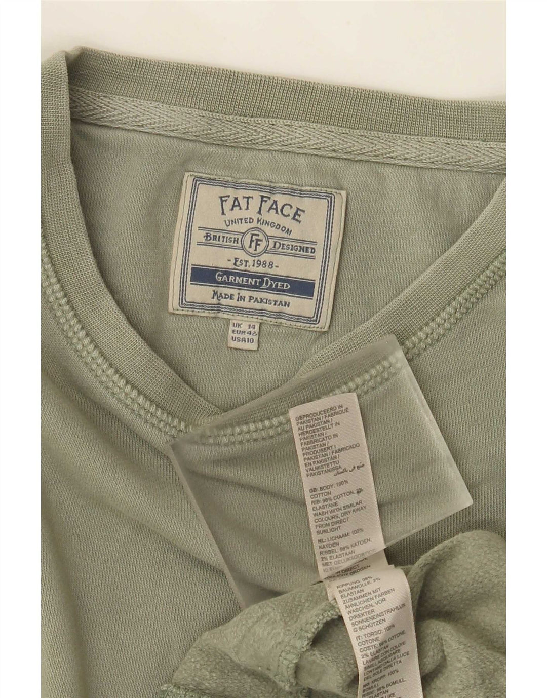 Pulover pentru femei Fat Face, mare, kaki, bumbac