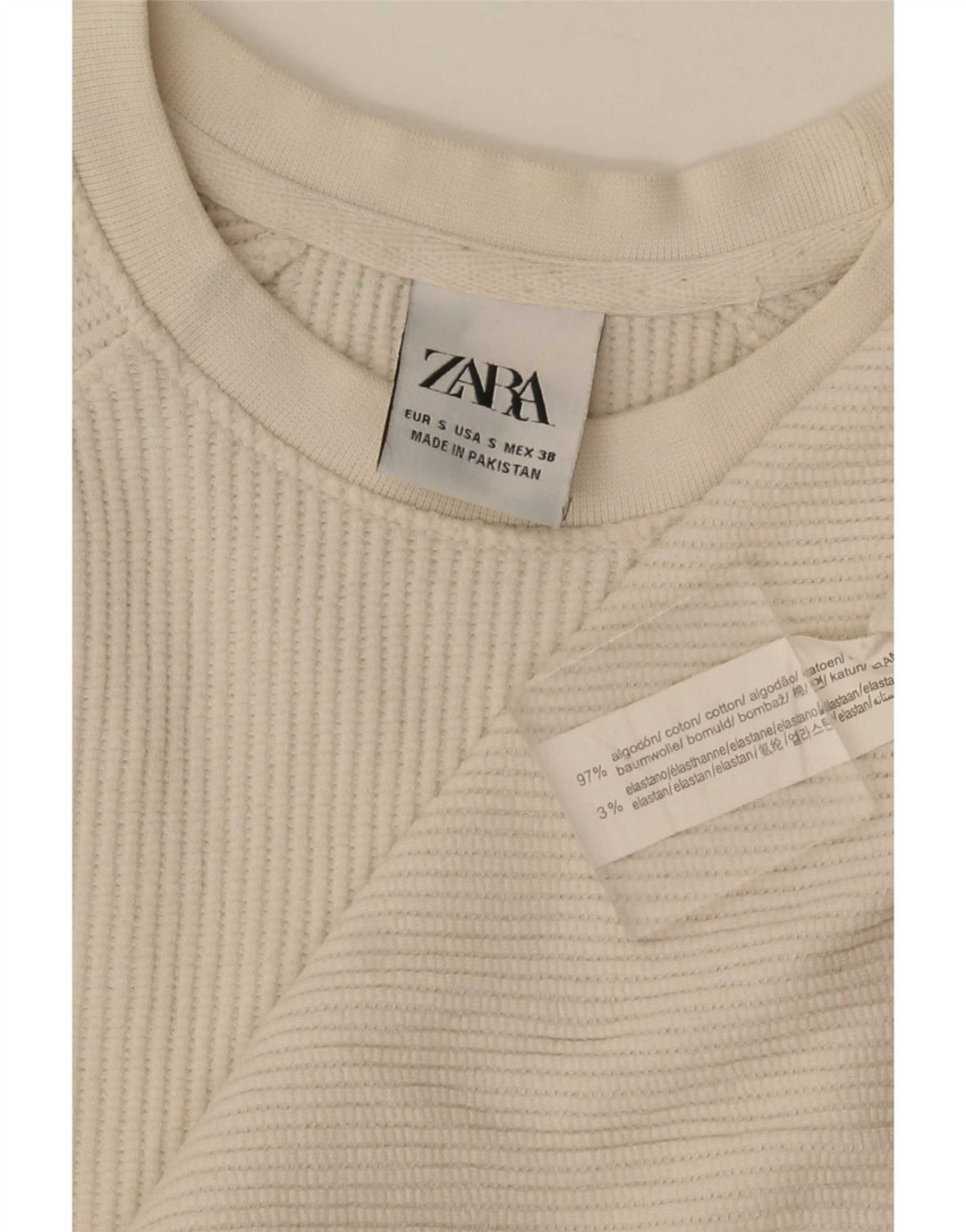 Tricou pentru bărbați Zara Top mic Bumbac alb