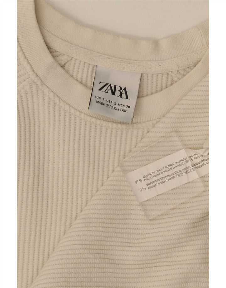 Tricou pentru bărbați Zara Top mic Bumbac alb