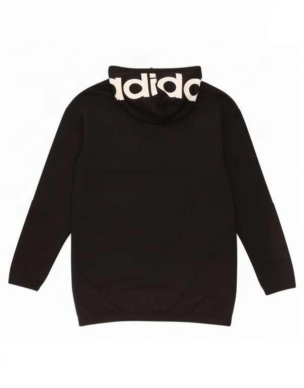 Pulover Adidas pentru femei, supradimensionat, cu grafic și gât, cu glugă, UK 8/10, mic, negru