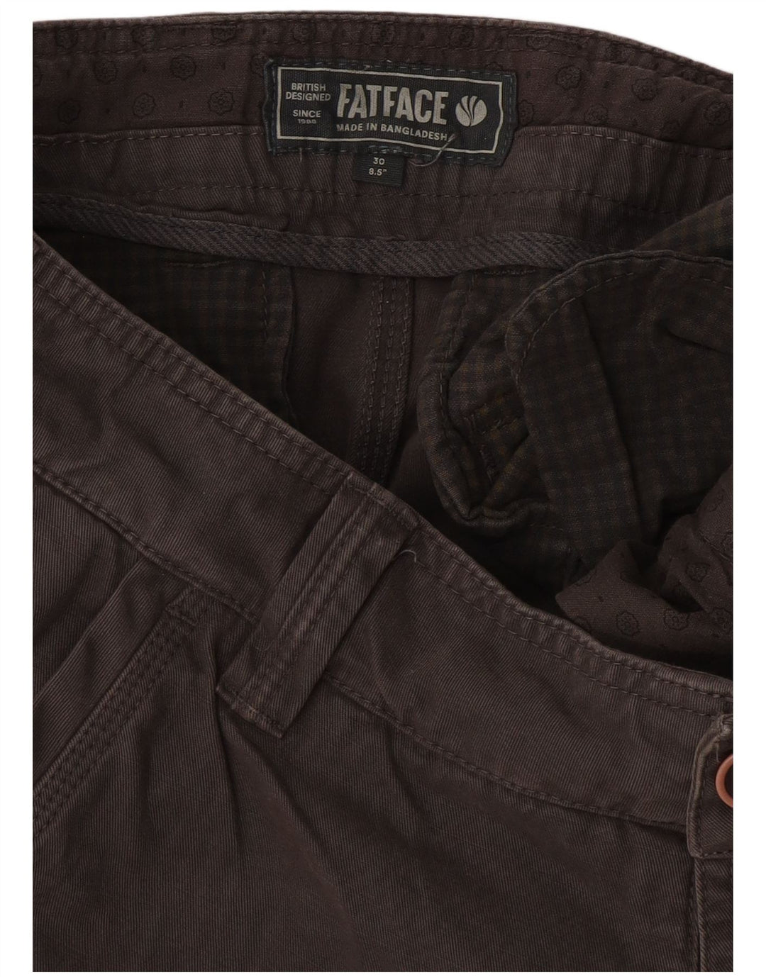 Pantaloni scurți chino pentru bărbați Fat Face W30, bumbac gri mediu