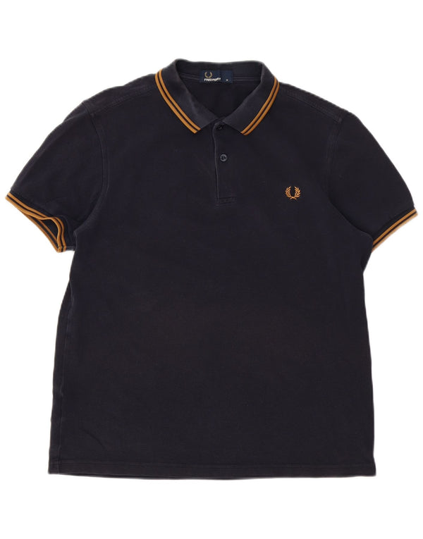 Cămașă polo Fred Perry pentru bărbați, bumbac, albastru bleumarin mediu