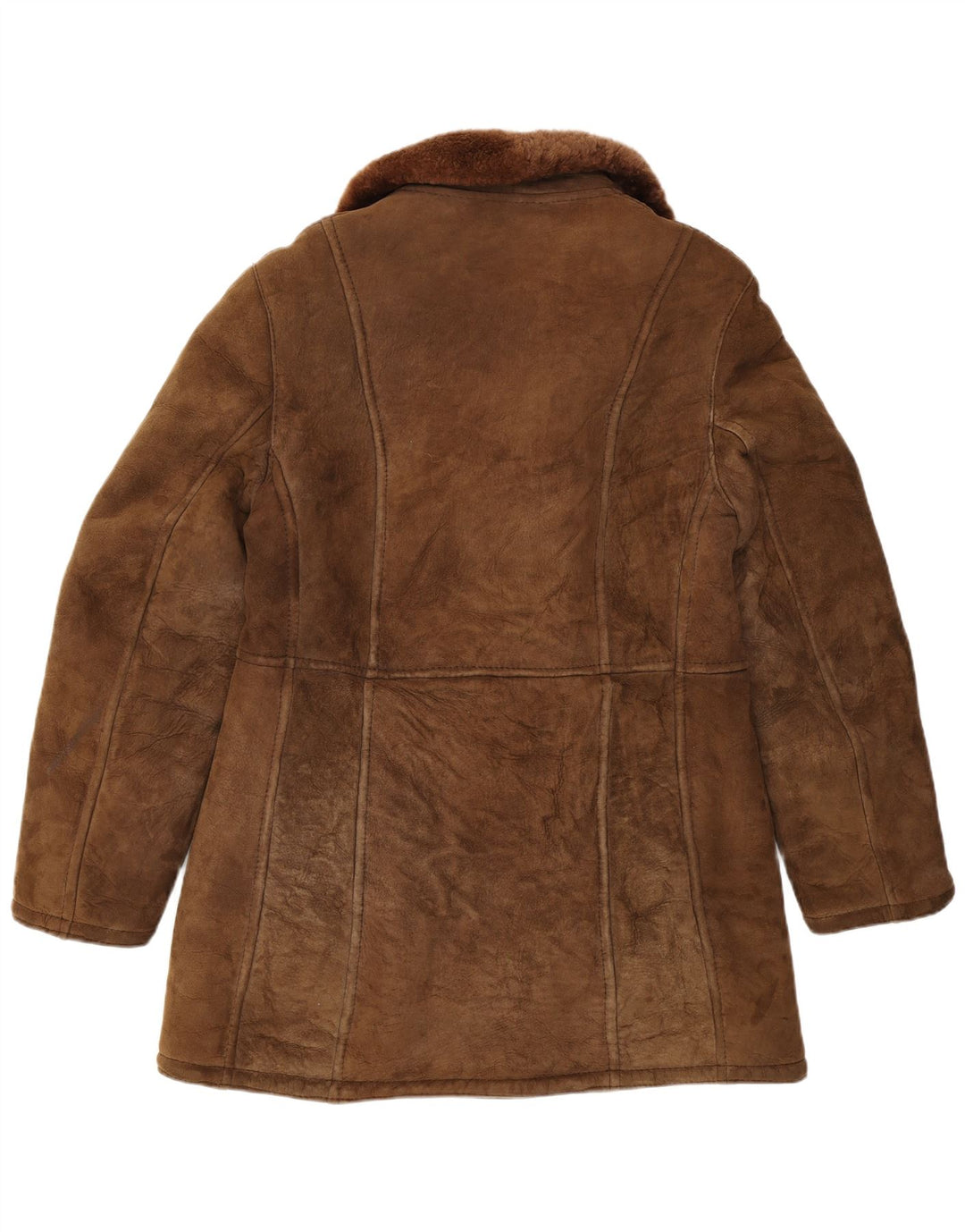 Jachetă din shearling pentru bărbați de epocă IT 54 2XL din piele maro