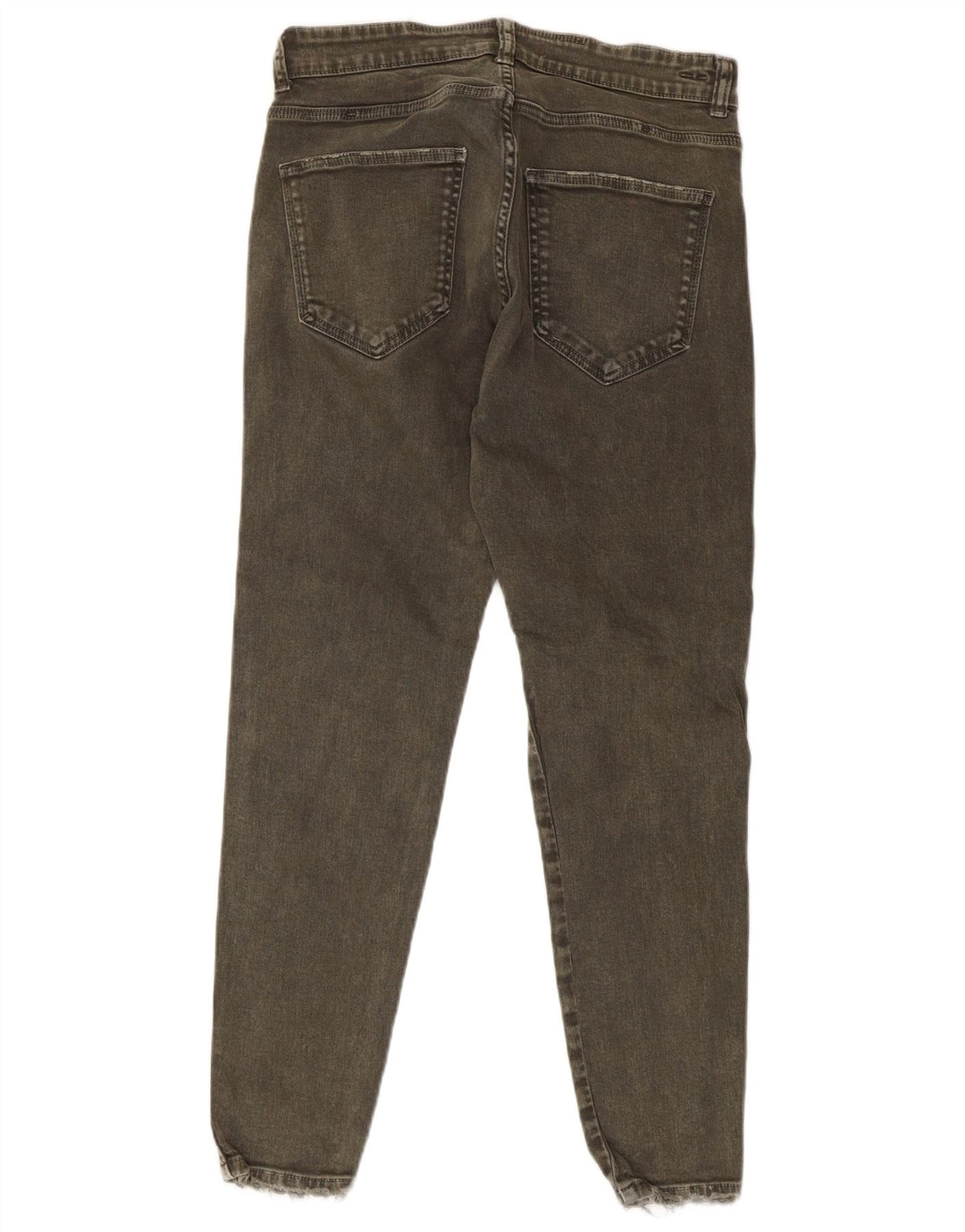 Blugi pentru bărbați slim învechiți Zara EU 42 Medium L32 L27 Kaki Bumbac