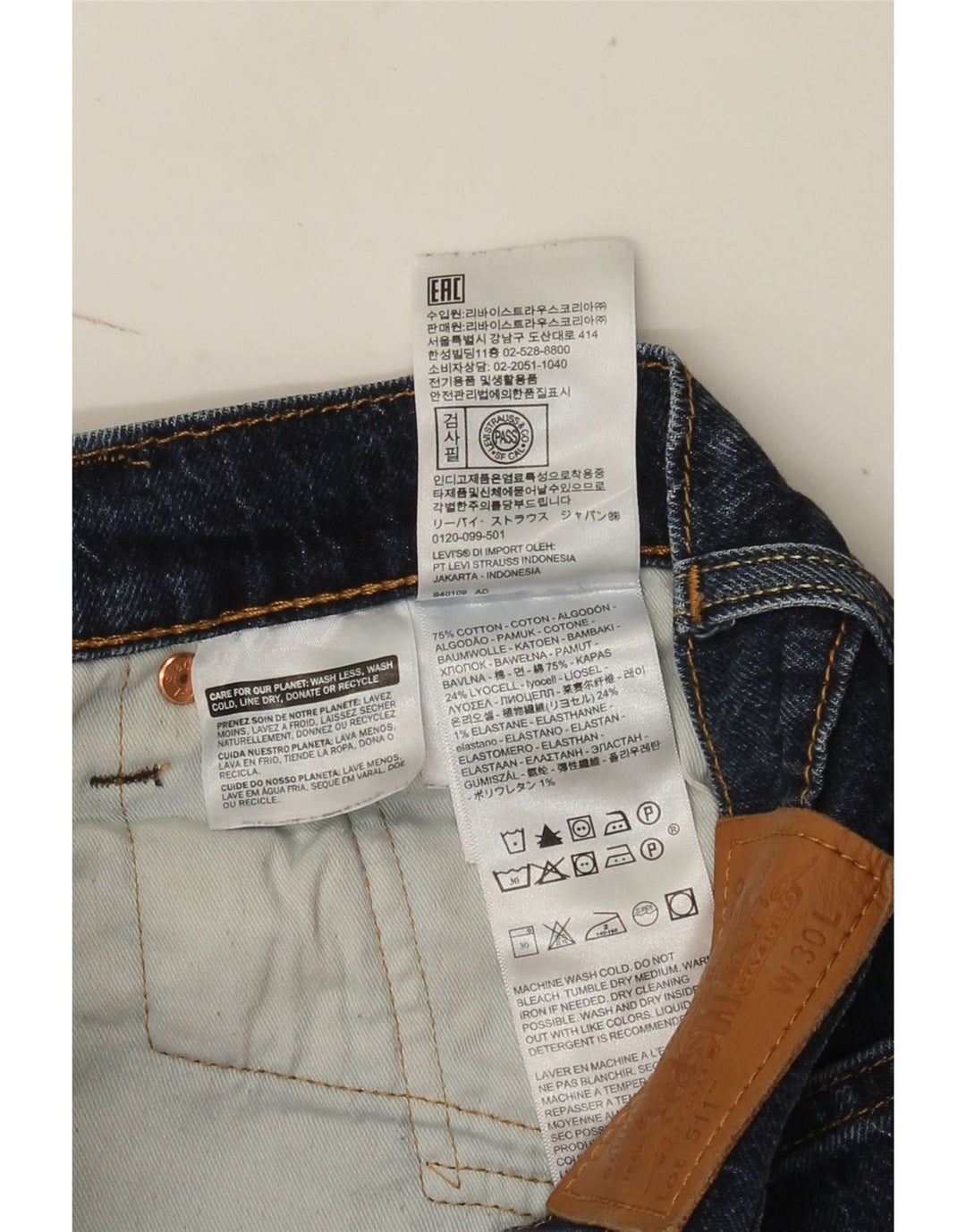 Pantaloni scurți Levi's 511 Denim W30 Medium Bluemarin Bumbac