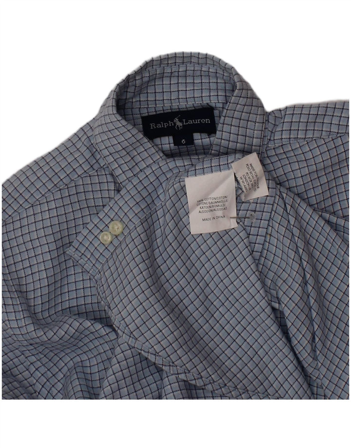 Cămașă Ralph Lauren pentru băieți 5-6 ani, albastru, bumbac