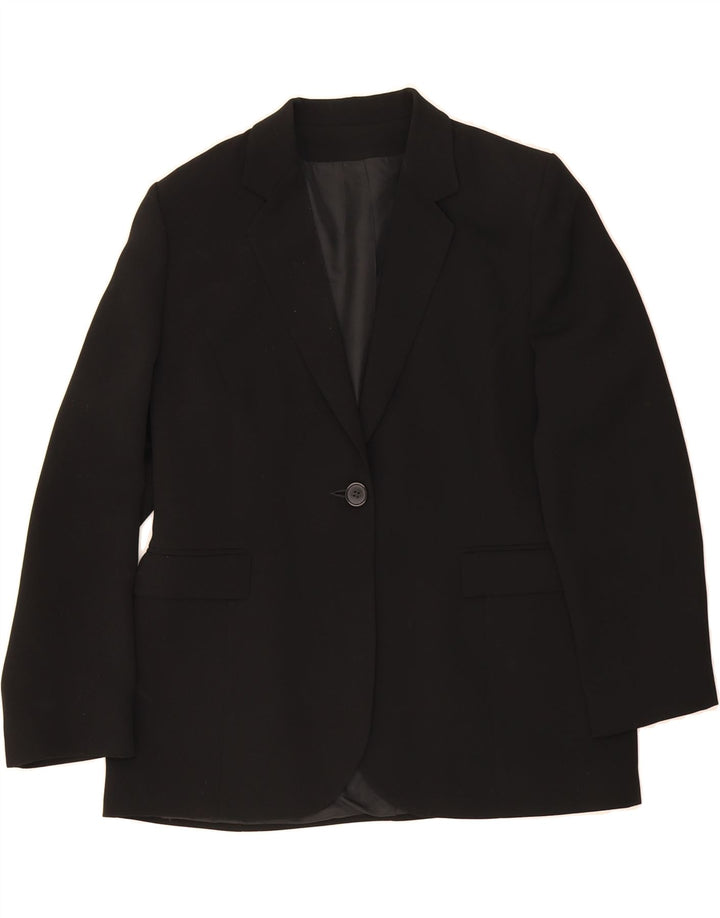 MAX PIERRE Womens 1 Button Blazer Jacket UK 16 Large Black Vintage Max Pierre and Second-Hand Max Pierre from Messina Hembry 