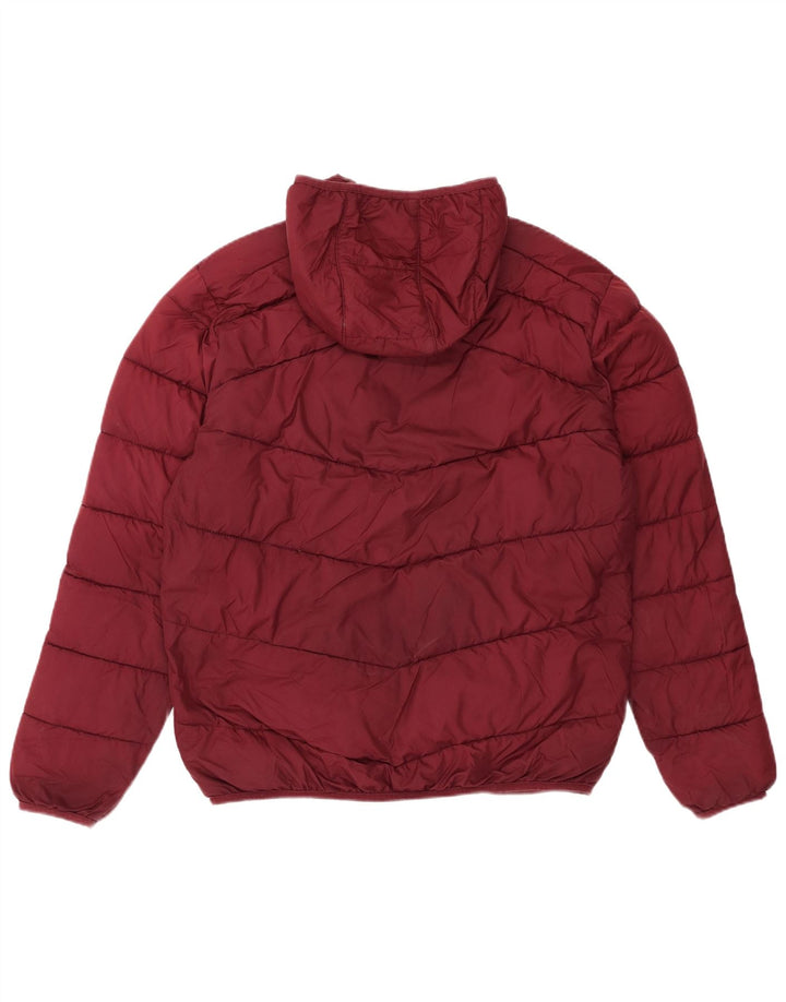Jachetă căptușită cu glugă pentru bărbați JACK & JONES UK 40 Poliester burgundy mare