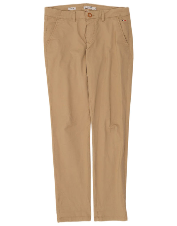 U.S. Polo Assn. Pantaloni chino slim pentru bărbați L31 L32 bumbac maro