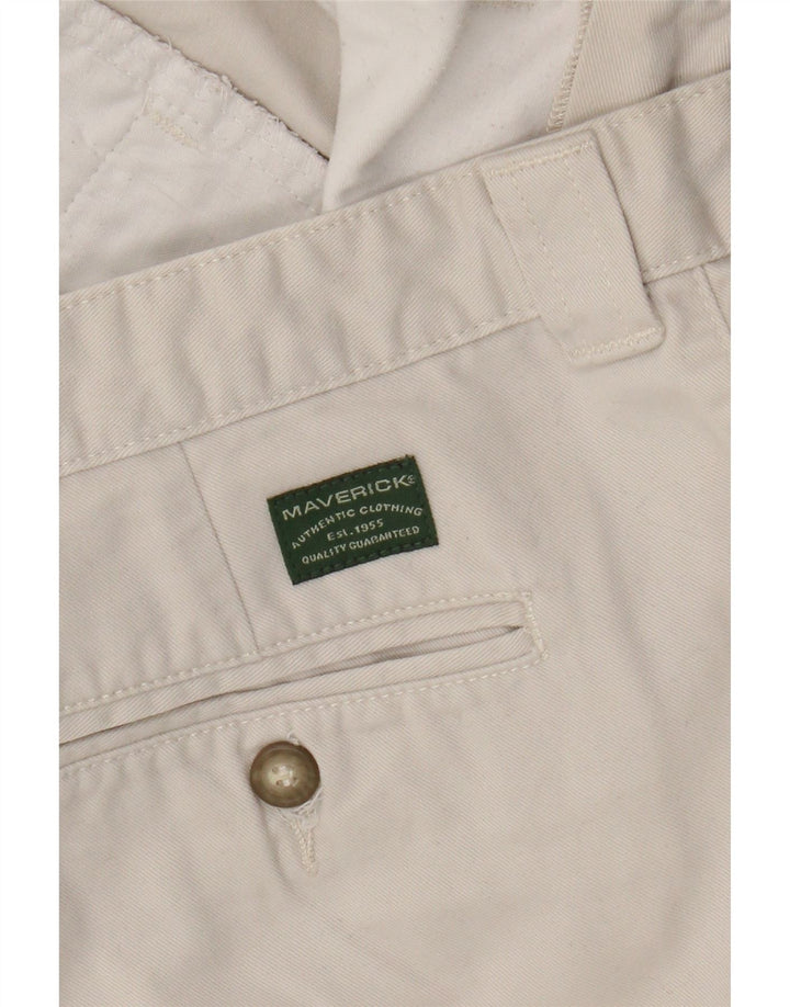 Pantaloni cargo drepți pentru bărbați MAVERICK W36 L30 bumbac alb