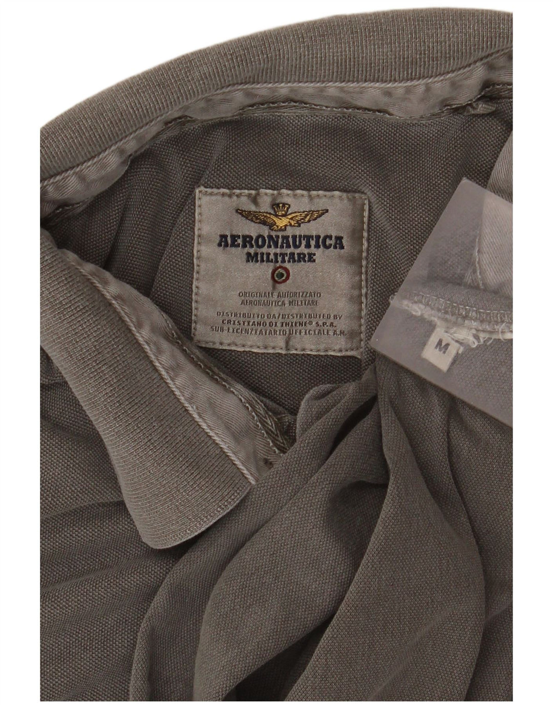 Tricou polo pentru bărbați Aeronautica Militare, gri mediu