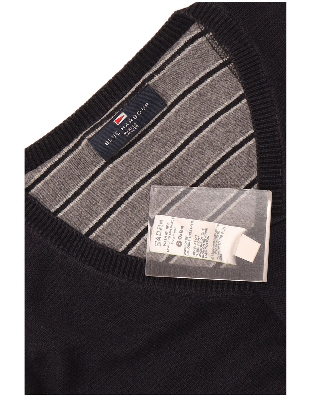 Pulover Marks & Spencer pentru bărbați, Blue Harbour, cu decolteu în V, mare, bleumarin