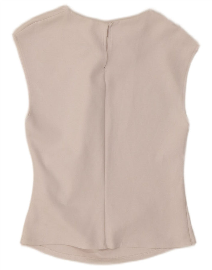 Bluză Crop fără mâneci pentru femei Zara UK 14 Large White