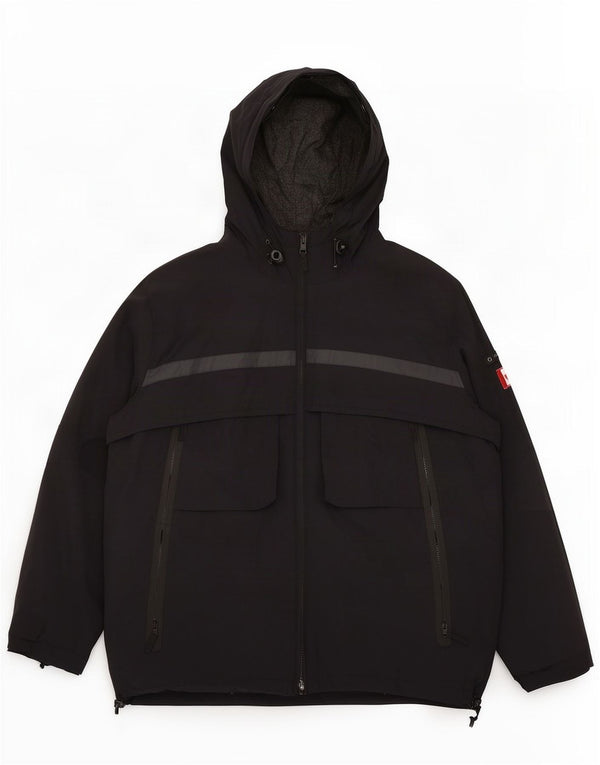 Jachetă căptușită cu glugă Canadiens pentru bărbați UK 42 XL Negru Colorblock