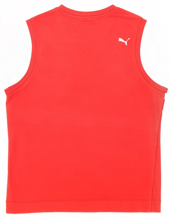 Puma Mens Graphic Vest Top Large Red Colourblock