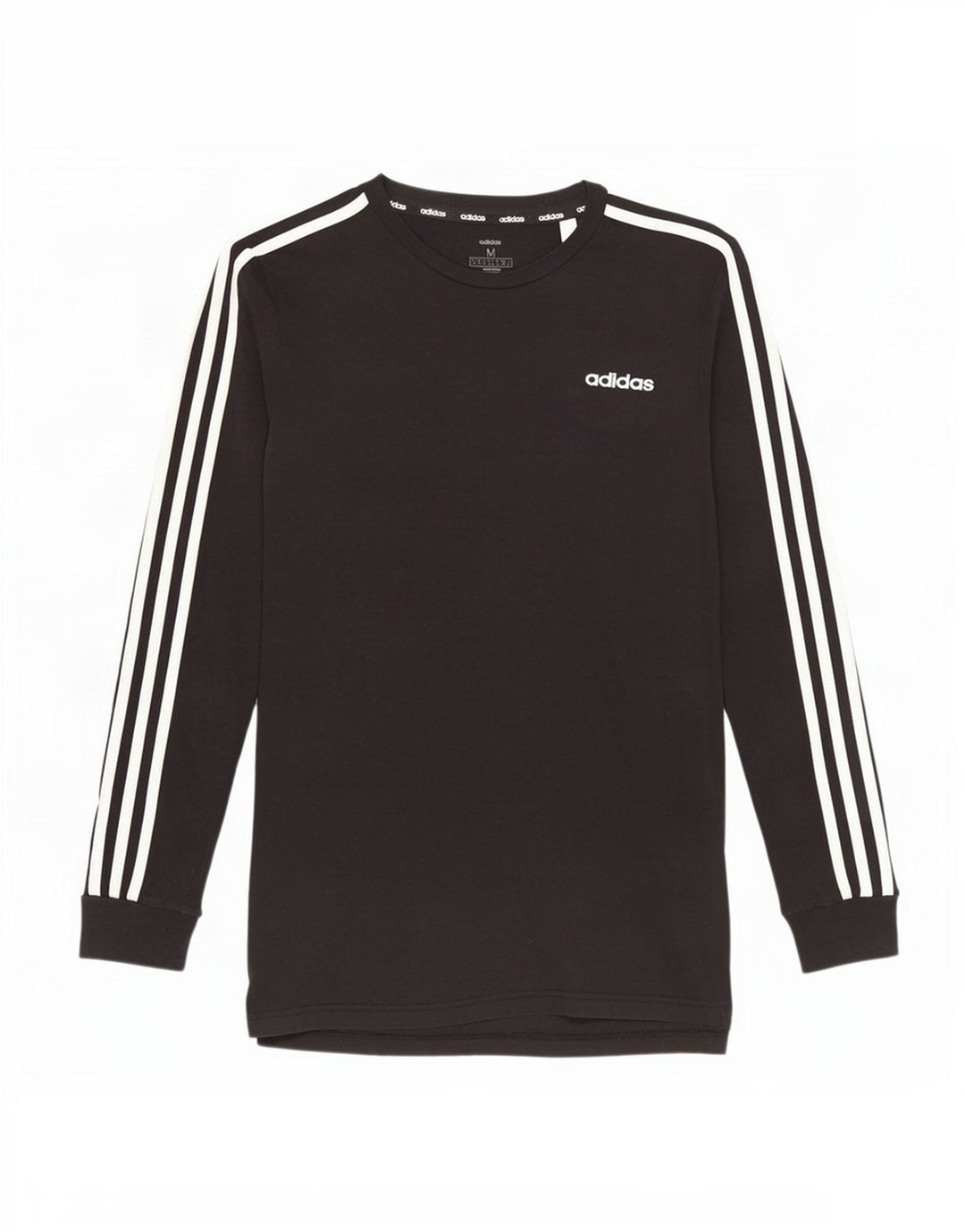 Top pentru bărbați Adidas cu mânecă lungă, mediu negru, bumbac