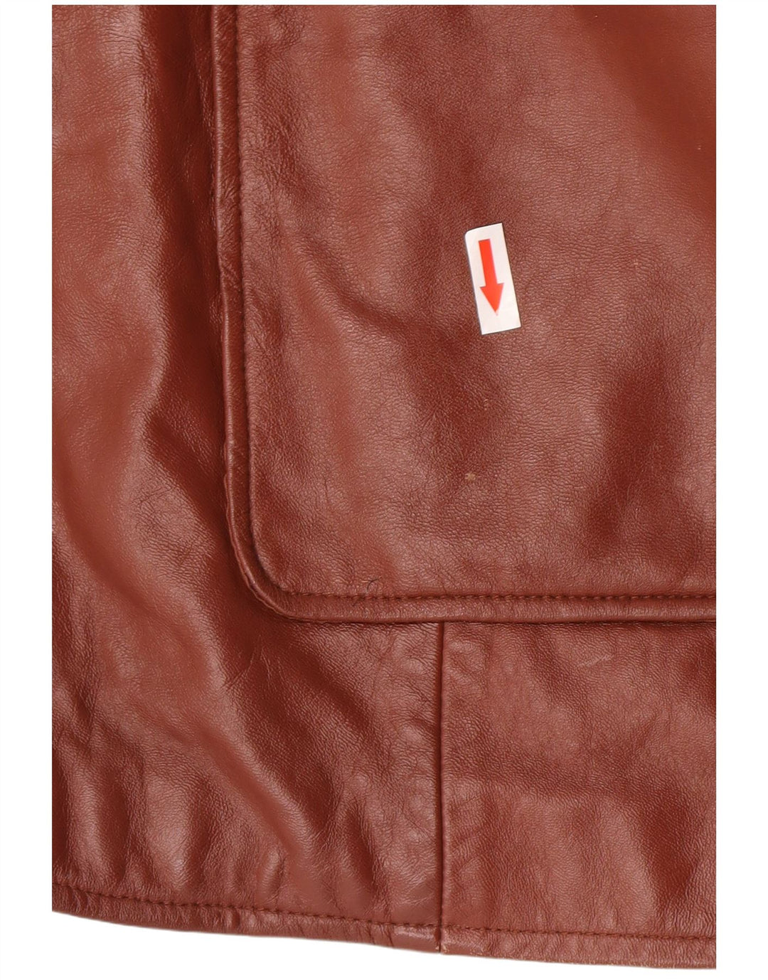 Jachetă Blazer din piele cu 3 nasturi Classics pentru femei UK 26 5XL Piele maro