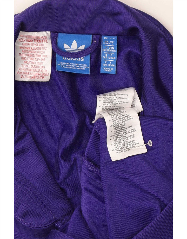 Jachetă Adidas Fete Trening Top 13-14 Ani Mov Poliester