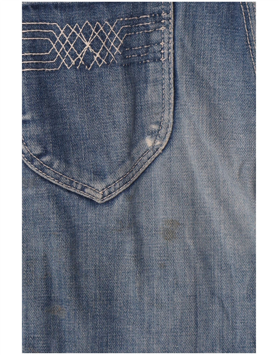 Pantaloni scurți din denim distressed Wrangler W29 Medium Blue