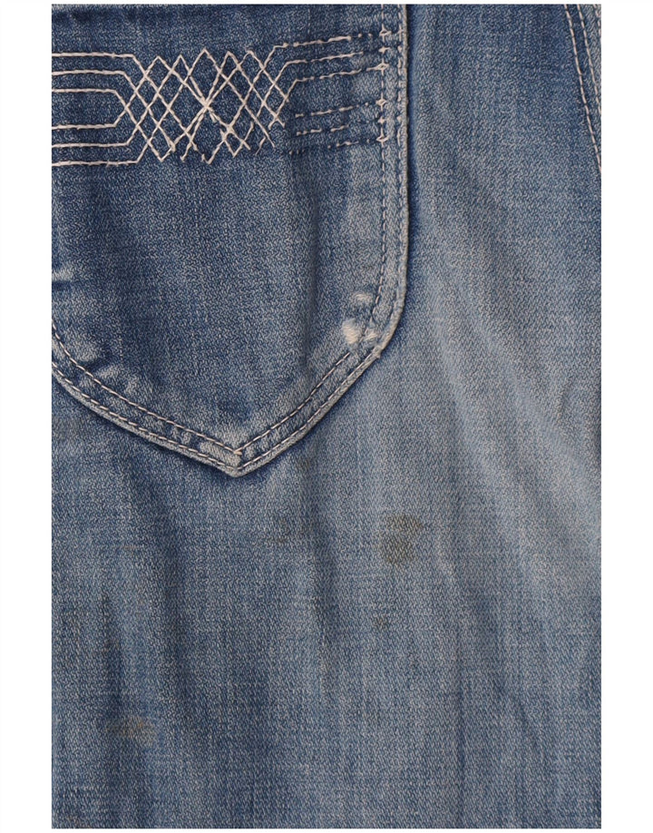 Pantaloni scurți din denim distressed Wrangler W29 Medium Blue