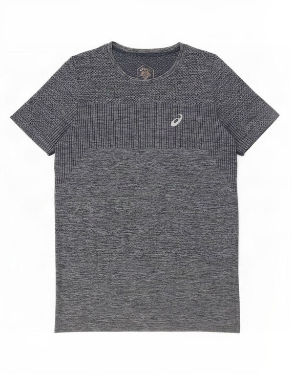 Asics Mens T-Shirt Top Medium Navy Blue Flecked
