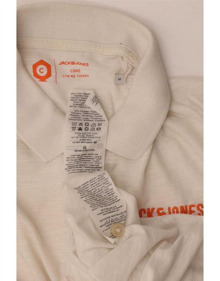 Tricou polo Jack & Jones pentru bărbați, bumbac alb mic