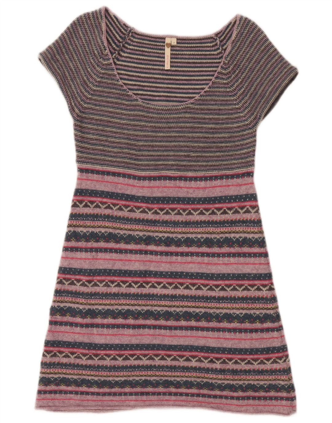 White Stuff Rochie Jumper Femei UK 8 Mici Multicolore Dungi