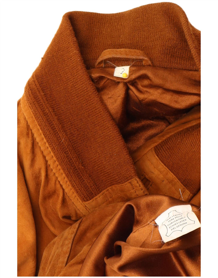 Bomber vintage pentru bărbați din piele intoarsa EU 52 XL din piele bej