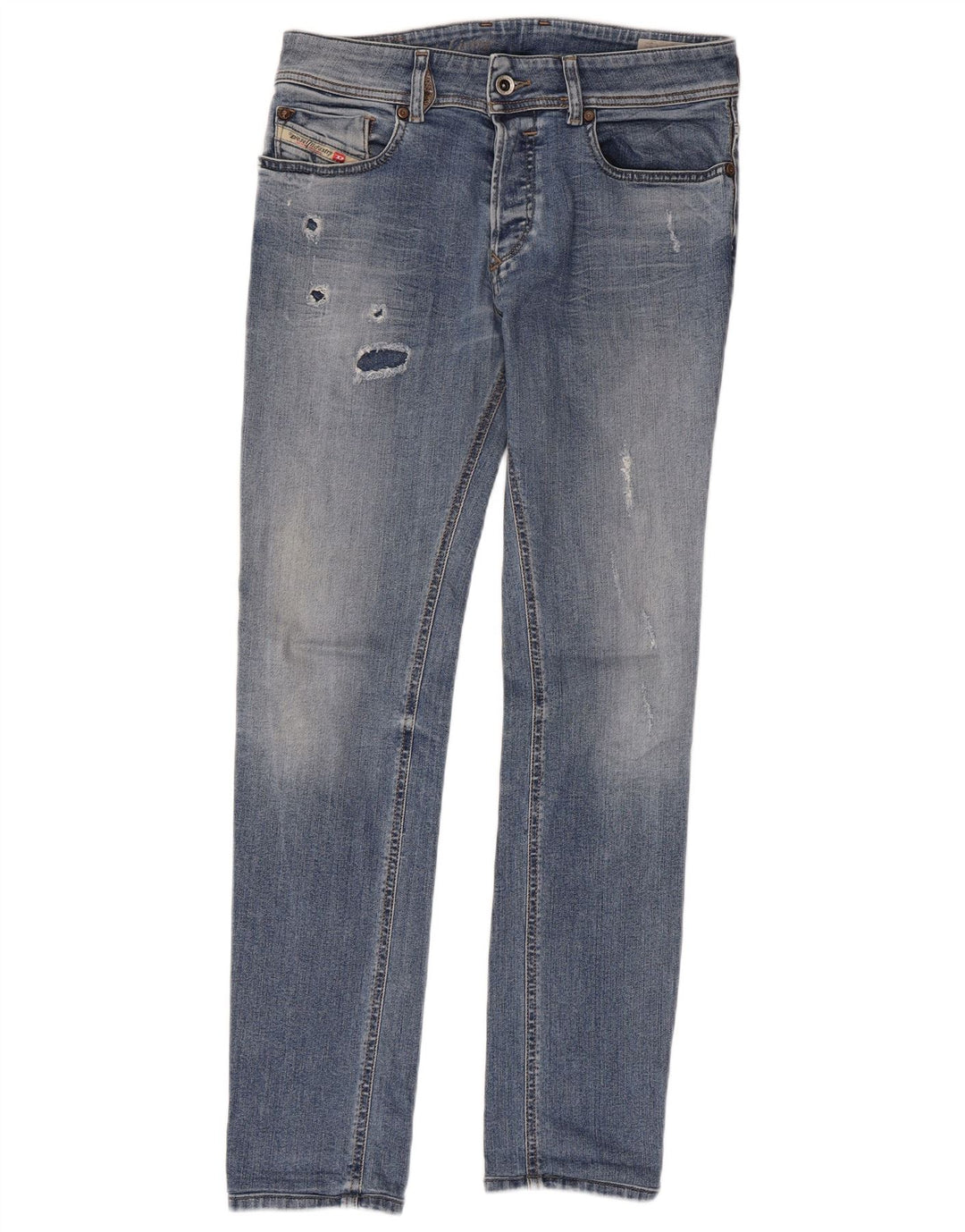 DIESEL Blugi slim pentru femei Distressed W29 L29 Bumbac albastru