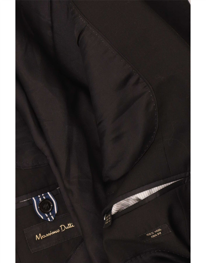 Massimo Dutti Jachetă pentru bărbați cu 2 nasturi EU 54 XL Lână neagră