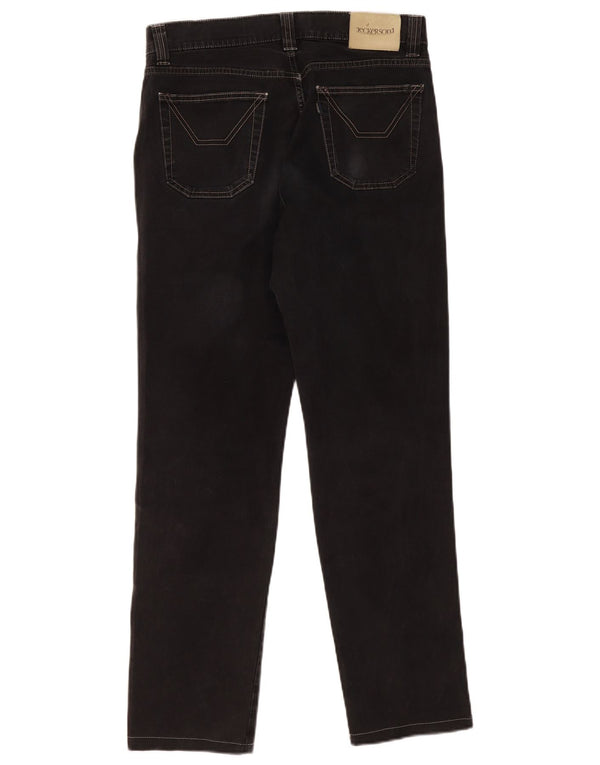 Pantaloni casual drepti pentru bărbați Jeckerson W31 L30 bumbac negru