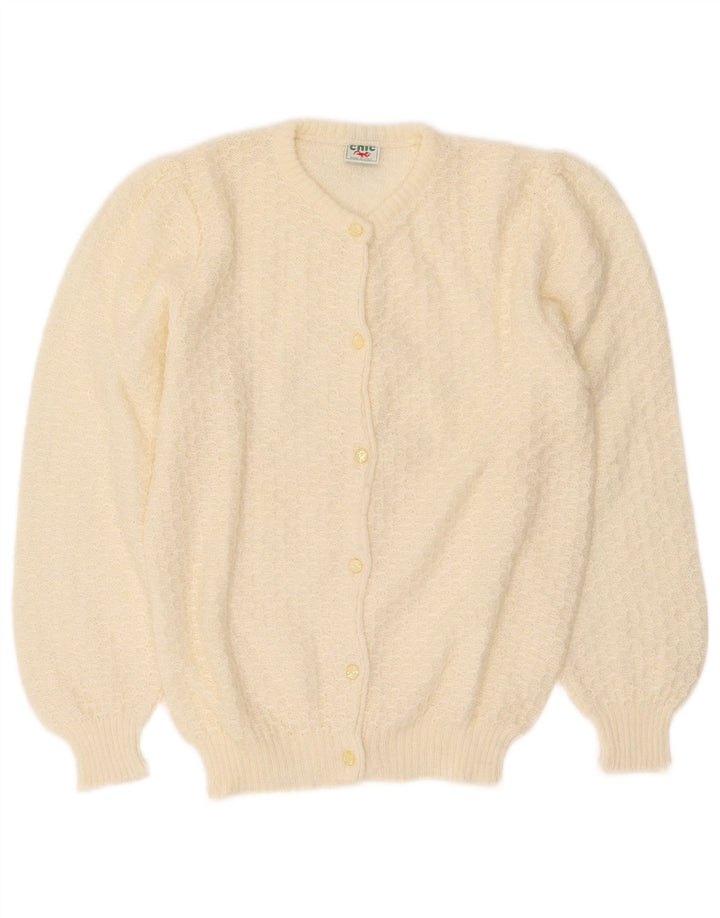 Pulover Cardigan Vintage pentru femei UK 10 Small Off White