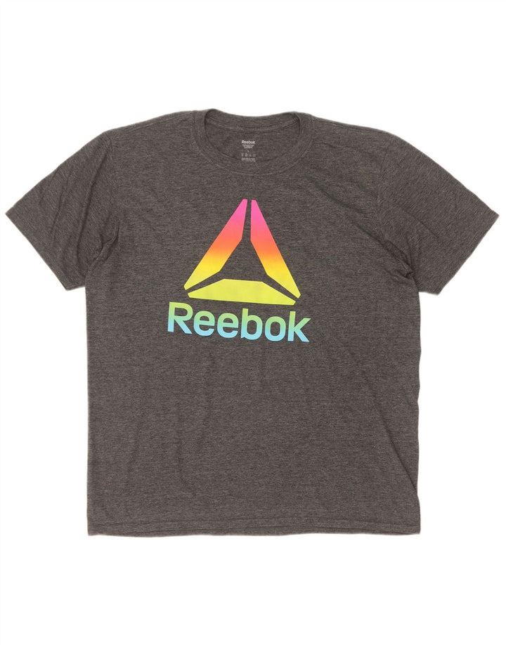 Tricou grafic Reebok pentru bărbați Top mare poliester gri