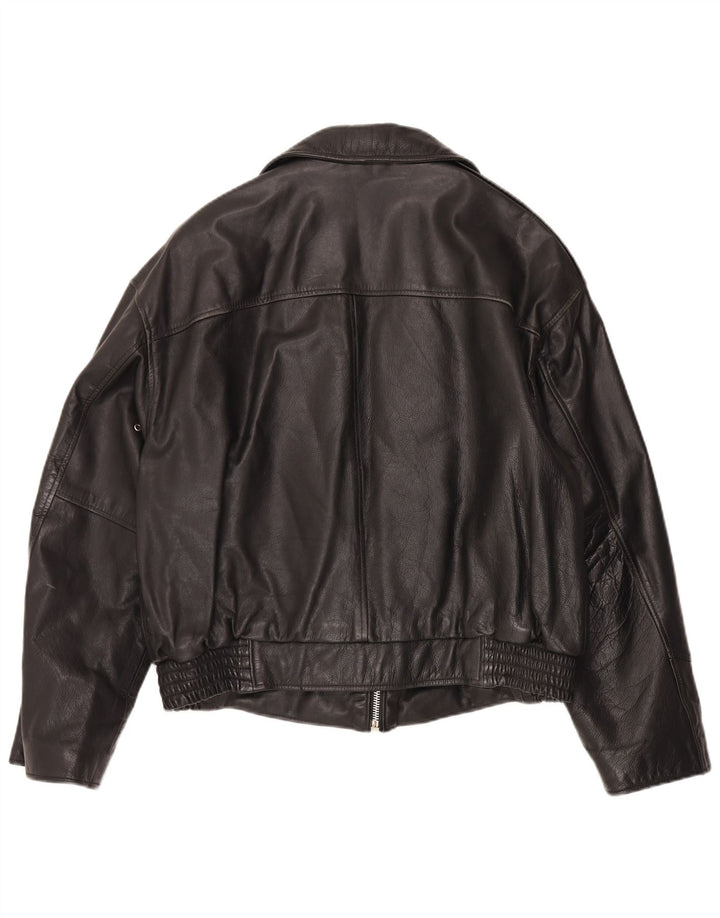 Alan Gordon Bomber din piele pentru bărbați UK 38 Medium Black