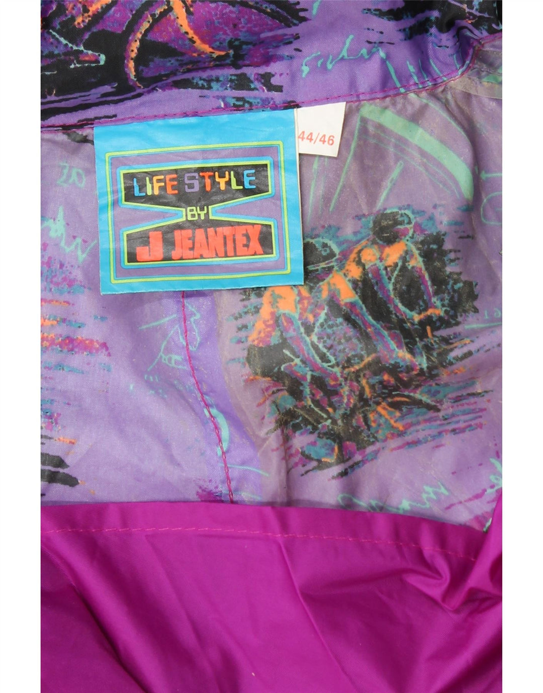 J JEANTEX jachetă de ploaie cu glugă pentru bărbați, Marea Britanie 44/46 2XL, mov, bloc de culoare