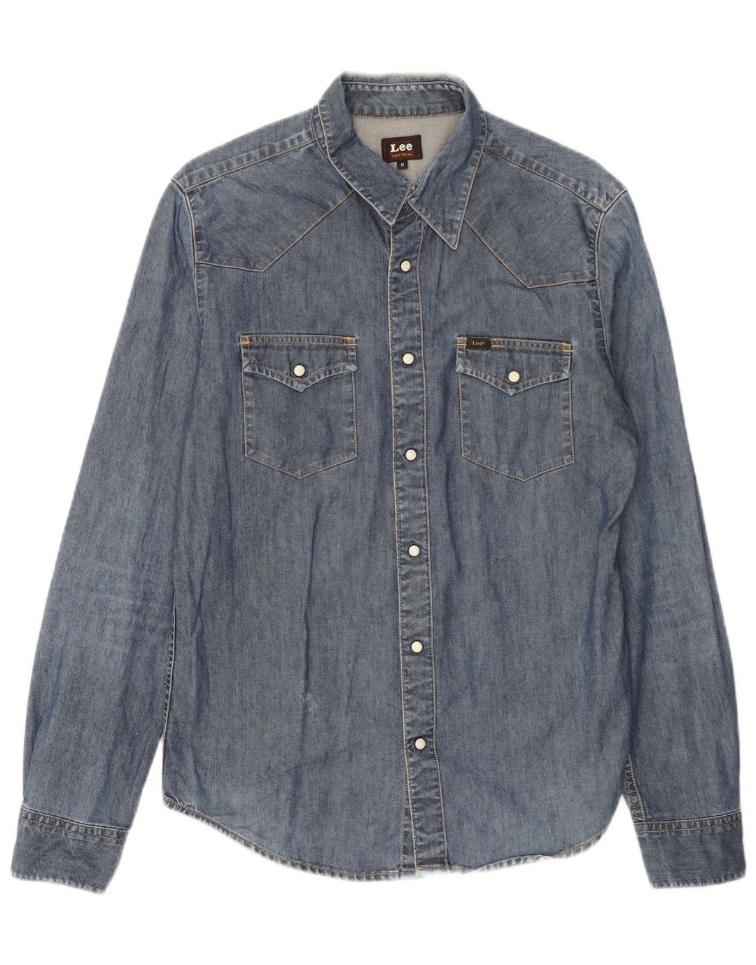 Cămașă de blugi pentru bărbați Lee, bumbac albastru mediu