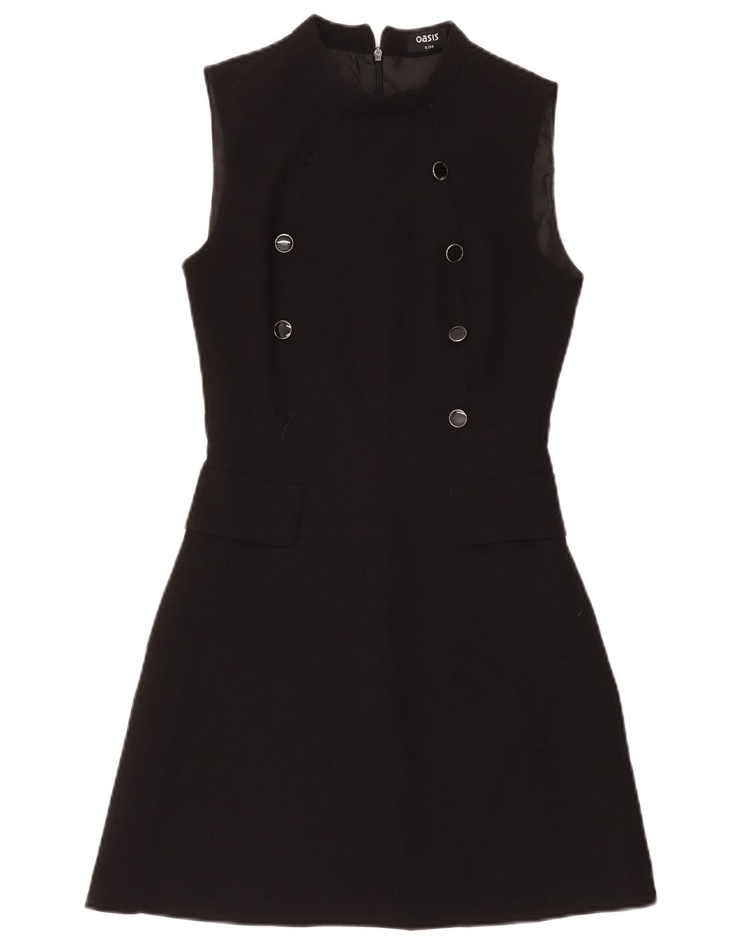 Rochie Oasis pentru femei, fără mâneci, poliester negru, UK 8