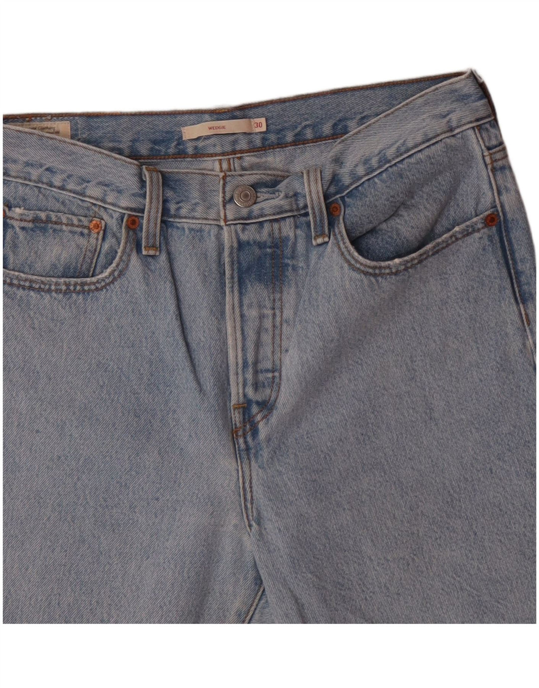Pantaloni scurți din denim Wedgie LEVI'S W30, bumbac albastru mediu