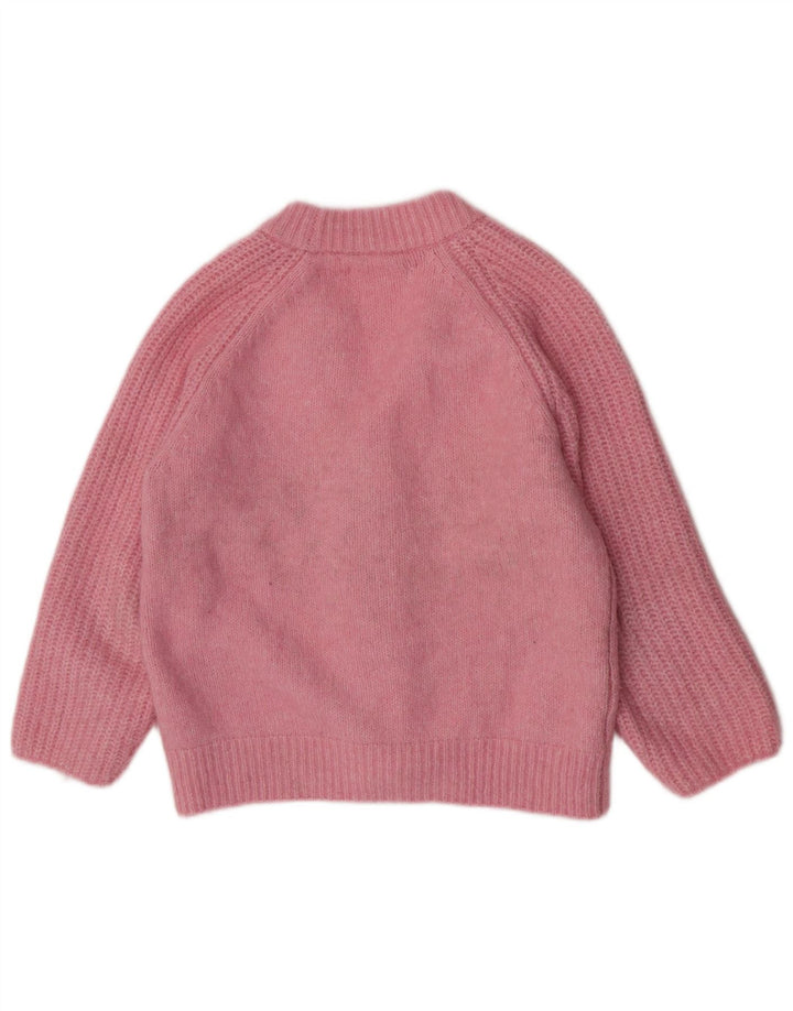 Pulover Cardigan Vintage pentru Damă UK 14 Roz Mediu